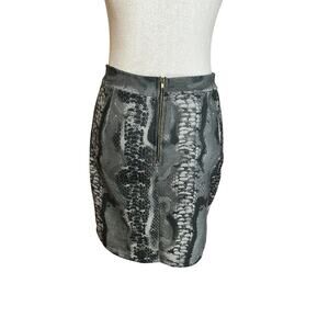 Win Win grey snake print mini skirt